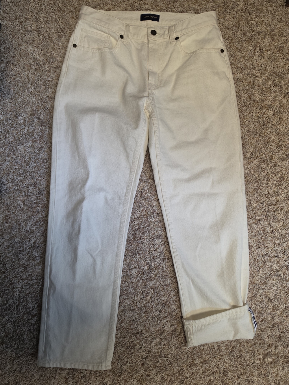 Ramy Brook White Cropped Ankle Jeans